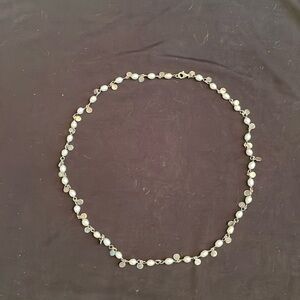 VINTAGE Sterling Silver & Freshwater Pearl necklace 19 inches in  legnth